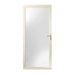 3000 Series 36 in. x 80 in. Almond Right-Hand Full View Interchangeable Aluminum Storm Door with Brass Hardware