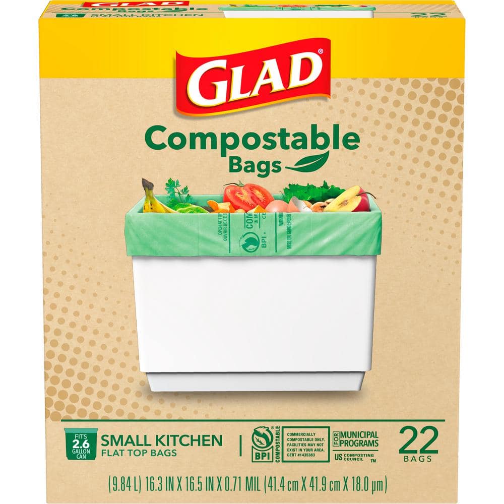 Small Green Thickened Garbage Bags, 2.6 Gallon (about ) Mini
