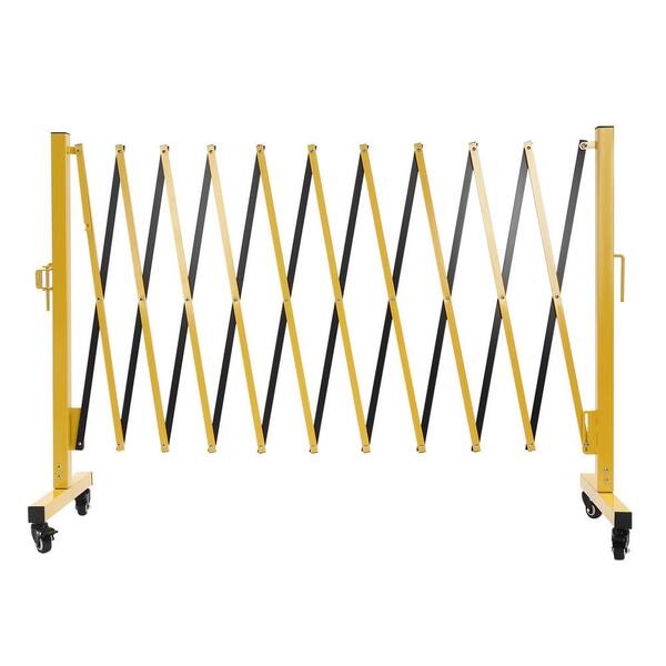 YIYIBYUS 110 in. W x 34 in. H Foldable Metal Safety Barrier Fence ...