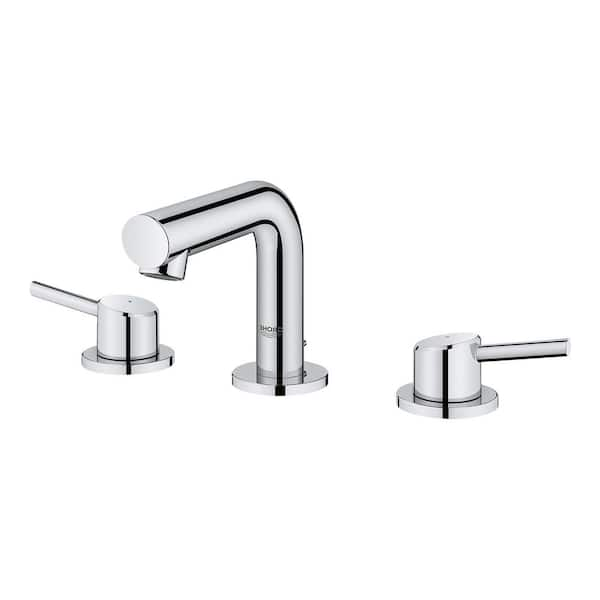 Concetto 8 in. Widespread 2-Handle Mid-Arc Bathroom Faucet in StarLight Chrome