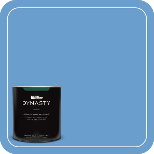 BEHR DYNASTY 1 qt. #570B-5 Gulf Stream Semi-Gloss Enamel Interior Stain-Blocking Paint and Primer