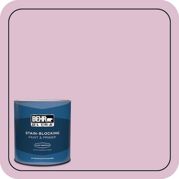 BEHR ULTRA 1 qt. #690C-3 Delicate Bloom Extra Durable Satin Enamel Interior Paint & Primer