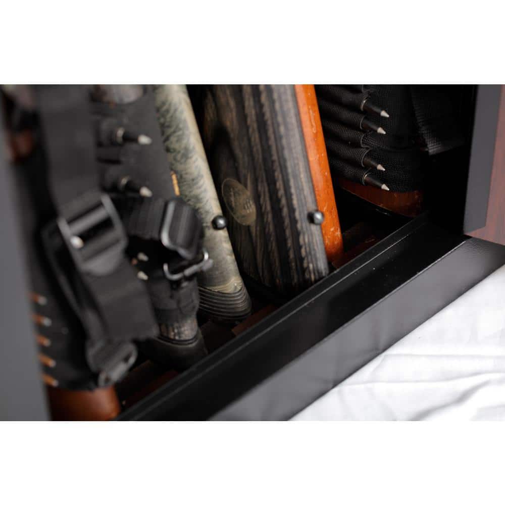 Black Steel 10-Gun Keyed Lockable Security Cabinet