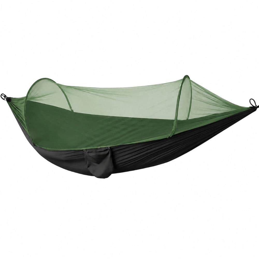 8.2 ft. Portable Black 210T Parachute Nylon Camping Hammock with Mosquito Net and Tree Straps price history on PriceWatchPro