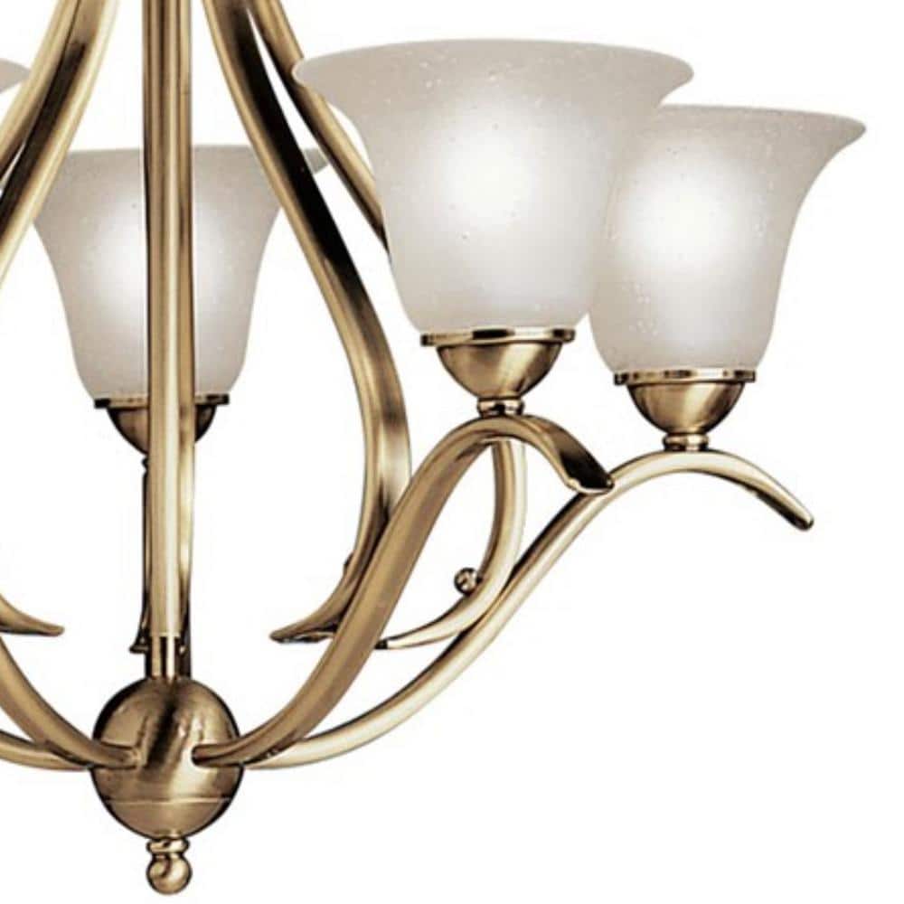 Antique Brass 24" 5-Light Empire Chandelier with Alabaster Glass