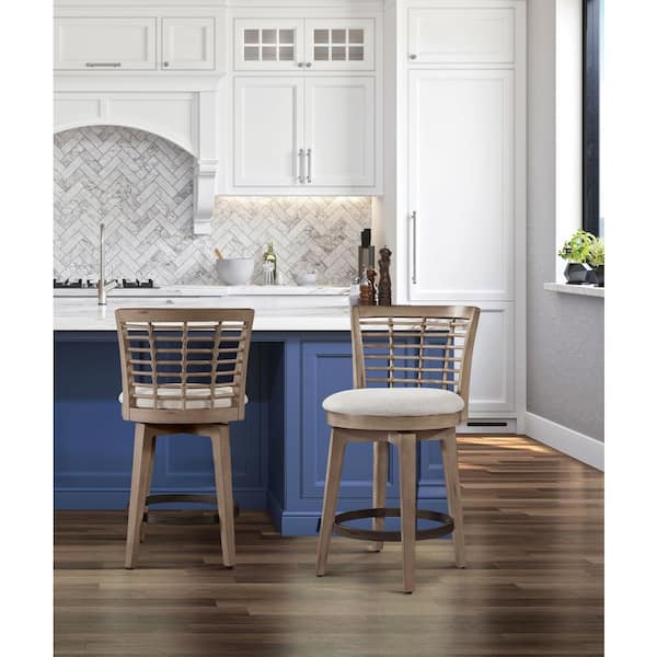 American Woodcrafters Beach Comber Brown Wood Counter Stool