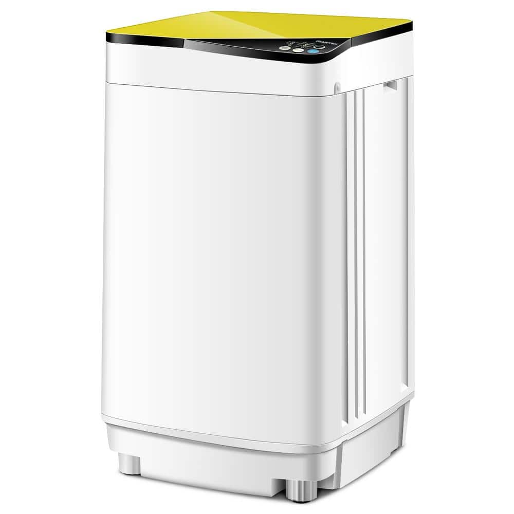 0.8 cu. ft. Traditional Full-Automatic Portable Top Load Washer in Yellow with UV Light-UL Certified