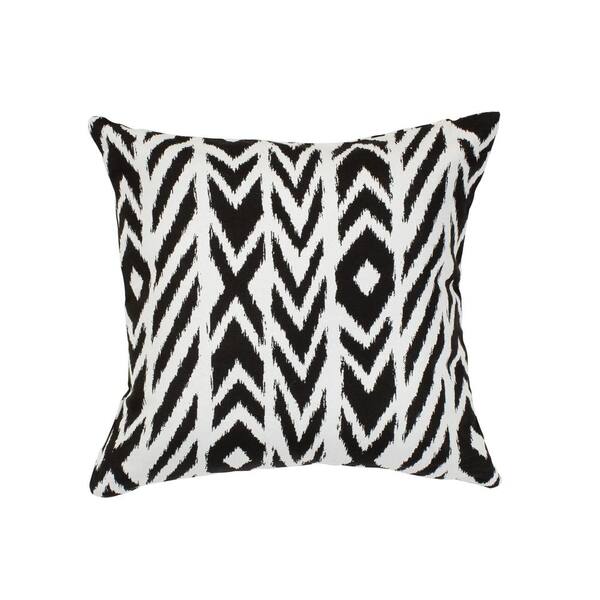 Astella Fire Island Charcoal Square Accent Throw Pillow