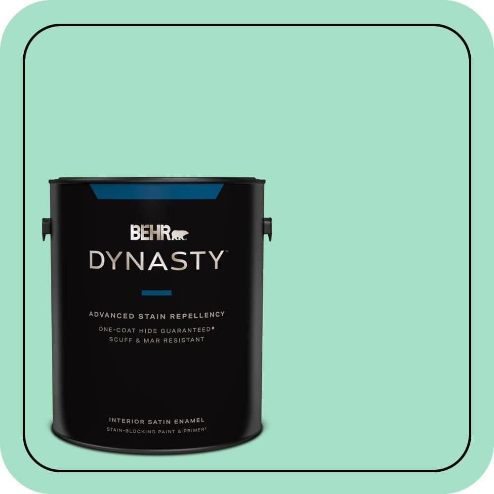1 gal. #470A-3 Reef Green Satin Enamel Interior Stain-Blocking Paint & Primer price history on PriceWatchPro