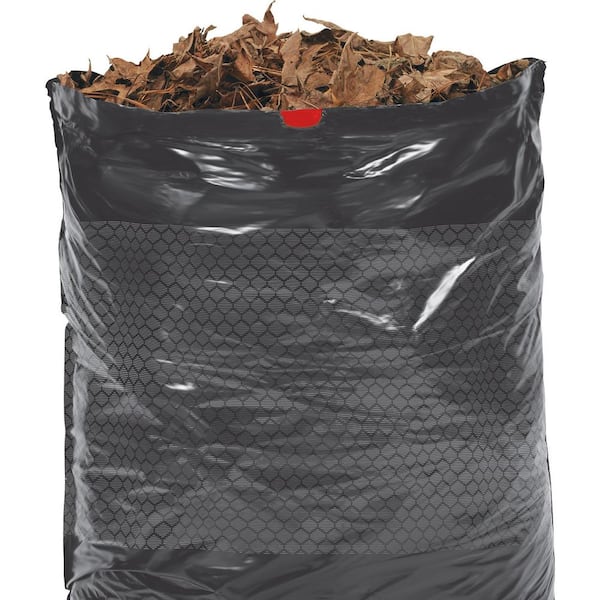 HDX FlexPro 33 Gal. to 39 Gal. Black Drawstring Outdoor and Yard Trash Bags  (50-Count) HD39HF050B - The Home Depot
