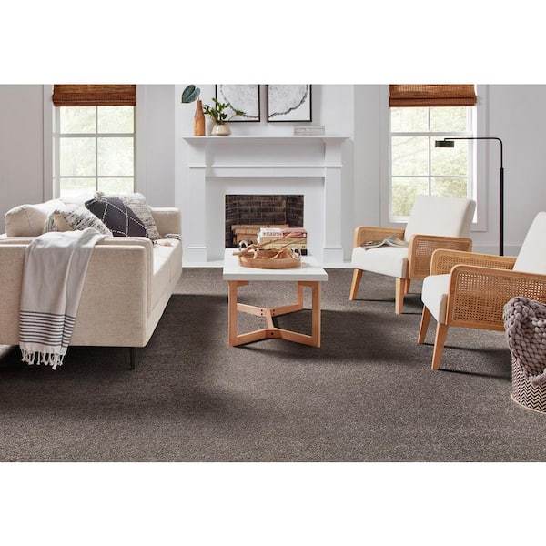 Playful Moments II Woody Brown 49 oz Triexta/PET Texture Installed Carpet