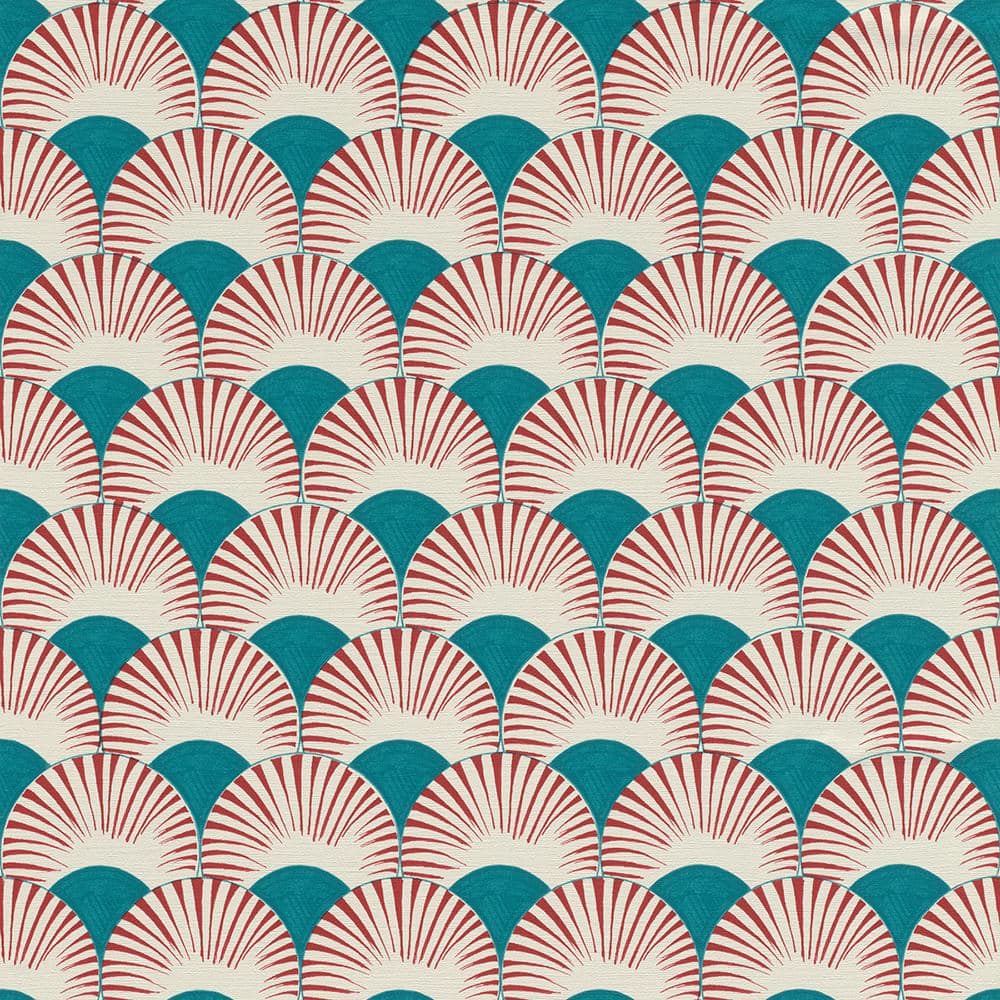 Akemi Multicolor Fan Ogee Wallpaper