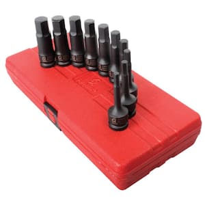 1/2- in. Drive Metric Impact Hex Drive r Set (10-Piece)