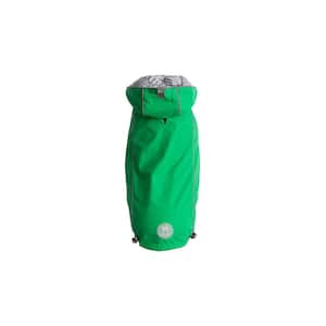 2X-Small Green Reversible Elasto-Fit Raincoat for Dogs