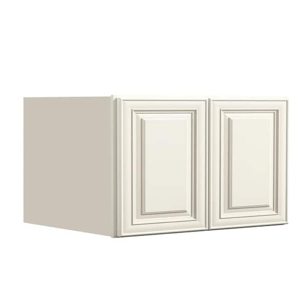 Hausvita 36 in. W. x 24 in. D x 24 in. H in Cameo White Plywood Ready to Assemble Kitchen Wall Cabinets with 2 Doors