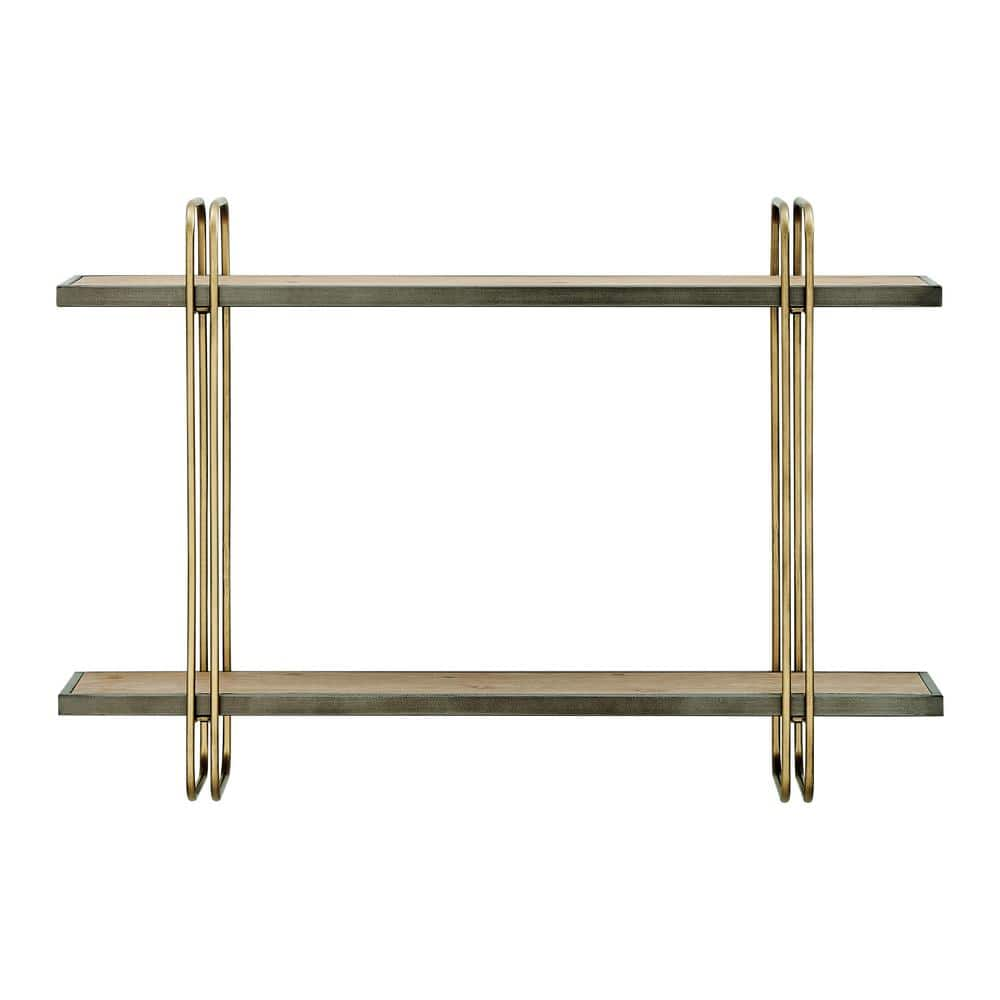 1pc Aluminum Bracket, Modern Gold Wall Mounted Rack For Bathroom