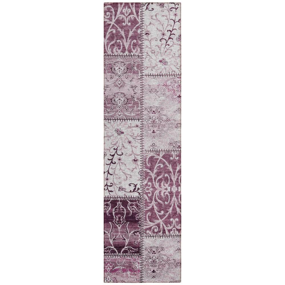 Mountbatten Pink 2 ft. x 8 ft. Woven Plaid Runner Indoor/Outdoor Area Rug price history on PriceWatchPro