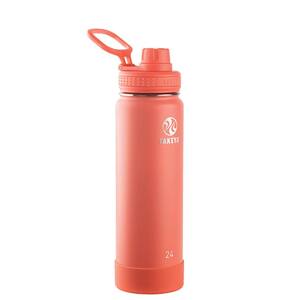 Cheeky Go Stainless Steel 20 Oz Lot 2 Pink Coral Floral  Flask Water Bottle 