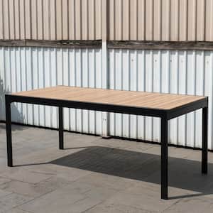Barcelona High Quality Aluminum w/Wood Print Patio Extendable Table