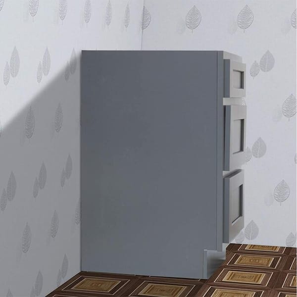 Vanity Art 15 In W X 21 In D X 32 5 In H 3 Drawers Bath Vanity Cabinet Only In Gray Va4015 3g The Home Depot