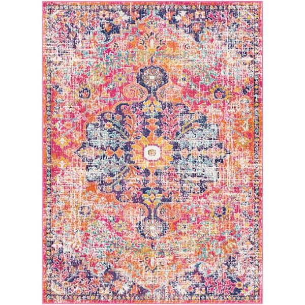Livabliss Demeter Burnt Orange/Purple 5 ft. 3 in. x 7 ft. 3 in. Area Rug