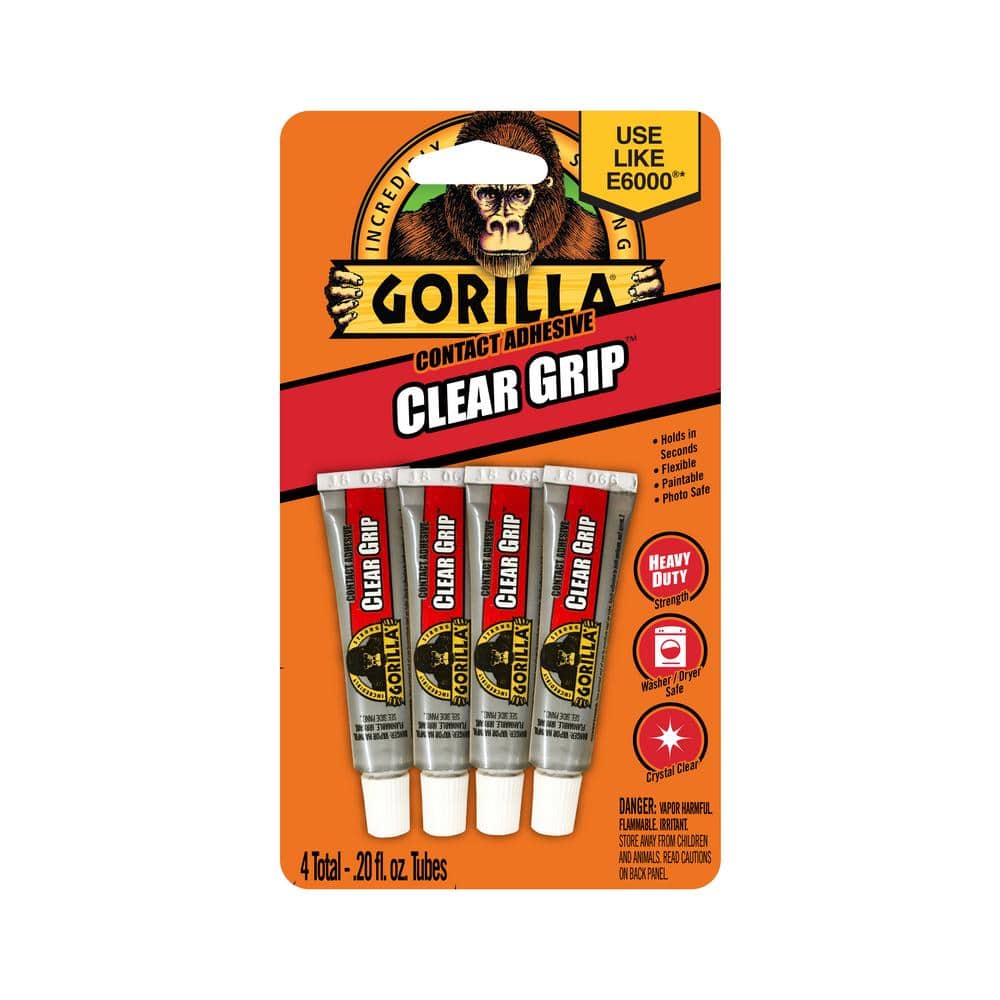 Gorilla Super Glue: 3G Tube / 4-Pack (Clear)