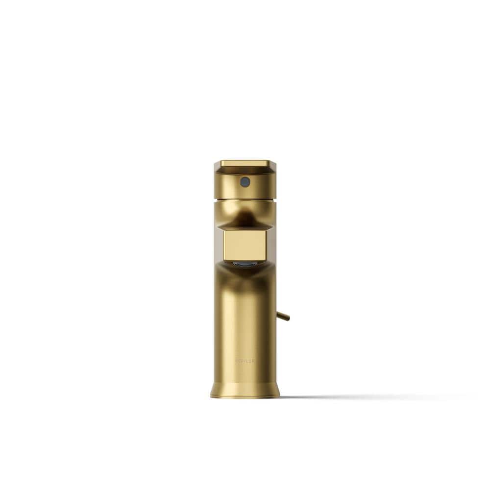 Vibrant Brushed Brass Single-Handle Bathroom Faucet
