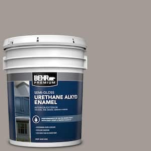 5 gal. #PPU18-15 Fashion Gray Urethane Alkyd Semi-Gloss Enamel Interior/Exterior Paint