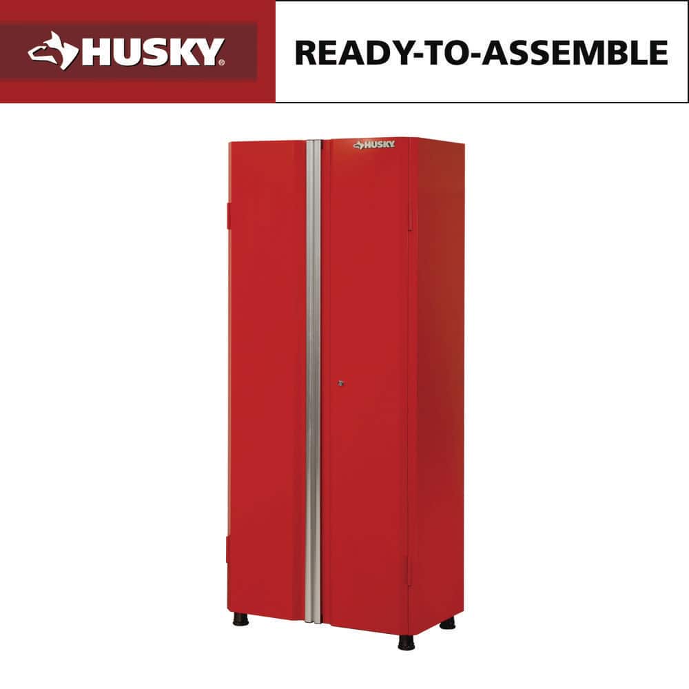 Ready-to-Assemble 30.5 in. W x 72 in. H x 18.3 in. D 24-Gauge 3-Shelf Steel Freestanding Cabinet in Red price history on PriceWatchPro
