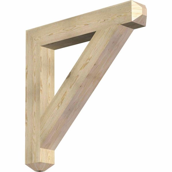 Ekena Millwork 6 in. x 42 in. x 42 in. Douglas Fir Traditional Craftsman Rough Sawn Bracket