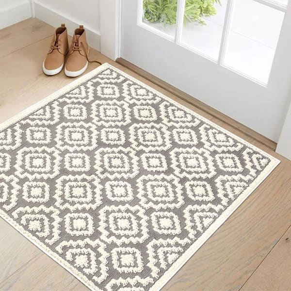 THE SOFIA RUGS Sofihas Indoor Mat Floral Non-Slip 30inc Washable Indoor Rugs & Mats for Floor Indoor Standing Mats,