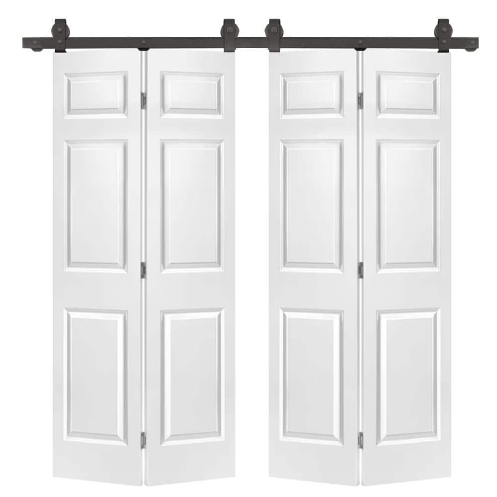 CALHOME 48 In X 84 In 6 Panel White Painted MDF Hollow Core Composite calhome-48-in-x-84-in-6-panel-white-painted-mdf-hollow-core-composite