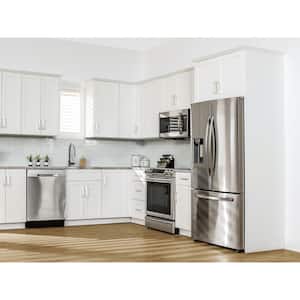 0.71 in. x 38.5 in. x 13.9 in. Wall Extended Cabinet, With Skirt Side End Panel in White