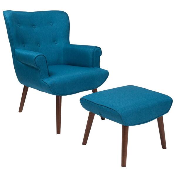 Carnegy Avenue Blue Fabric Arm Chair