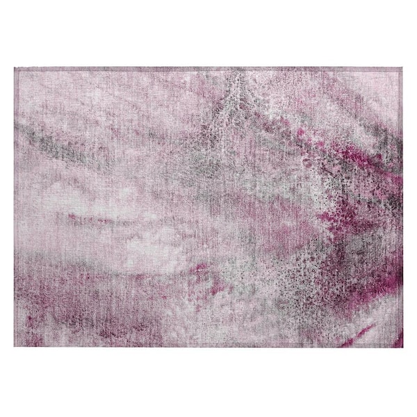 Chantille ACN505 Pink 1 ft. 8 in. x 2 ft. 6 in. Machine Washable Indoor/Outdoor Geometric Area Rug