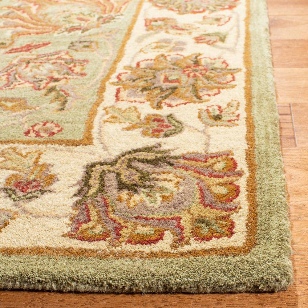 Heritage Green and Gold Hand-Tufted Wool Area Rug 2' x 3'