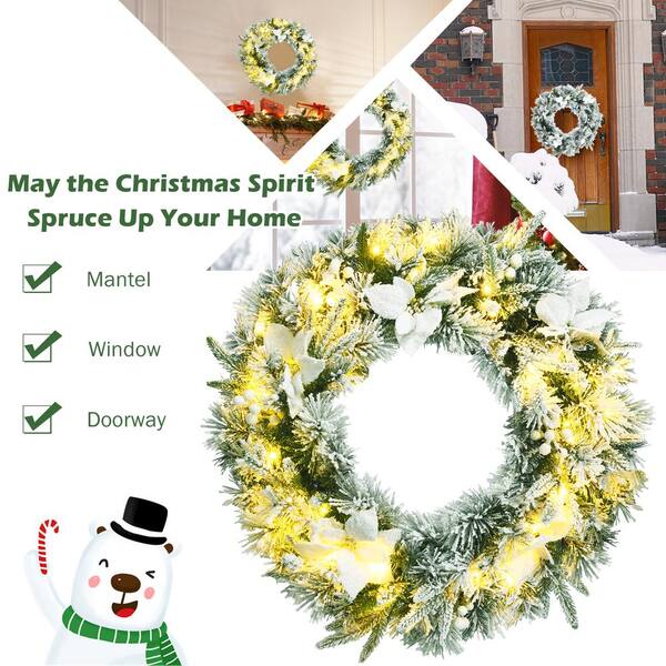 Flower Wreath For Door Christmas Indoor Wreath Bee Festival Spring