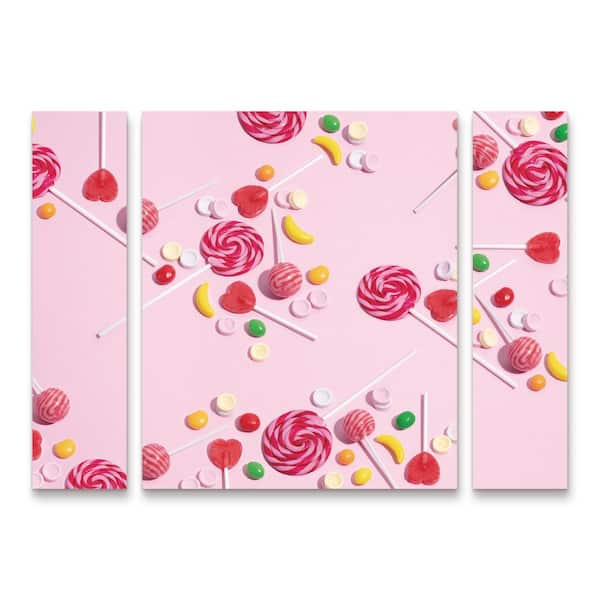 Trademark Fine Art Julia Ramiro Caramelos 3-Piece Panel Set Unframed Photography Wall Art 24 in. x 32 in.
