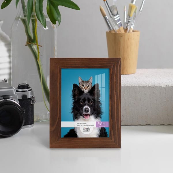 Woodgrain 3.5 in. x 5 in. Chestnut Picture Frame