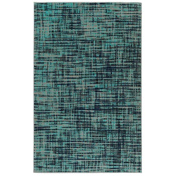 Kaleen Zuma Beach Turquoise 5 ft. 3 in. x 7 ft. 3 in. Indoor/Outdoor Area Rug