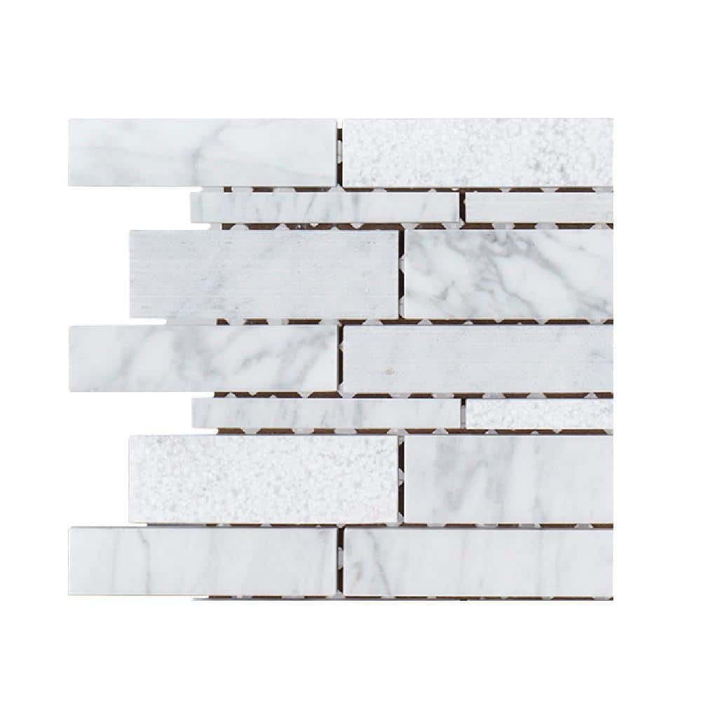 Jeffrey Court Take Home Tile Sample - Restful Sea White 4.5