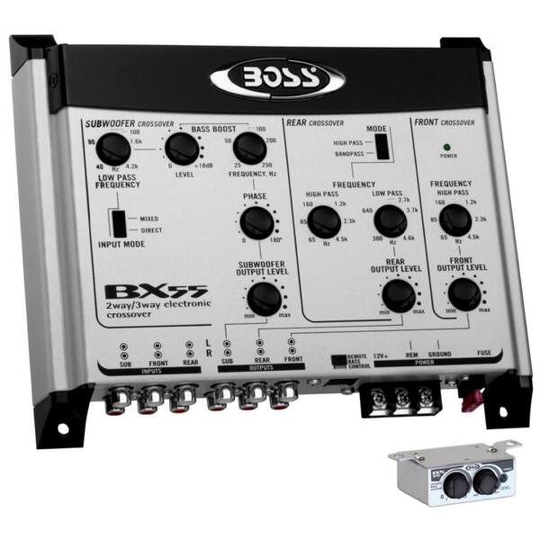 Boss Audio Bx55 2/3 Way Electronic Crossover Remote Woofer Level Control