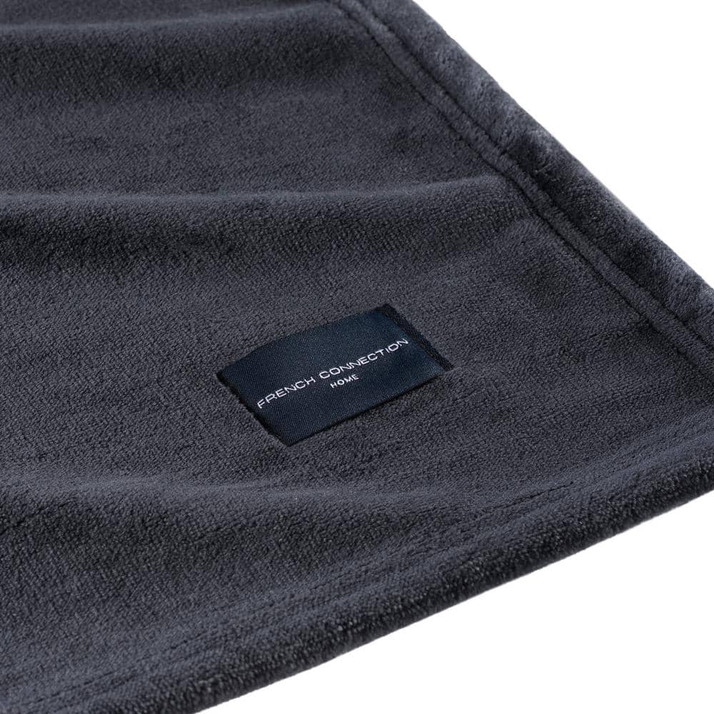 French Connection Velvety Navy Throw Blanket - 50x70 inch