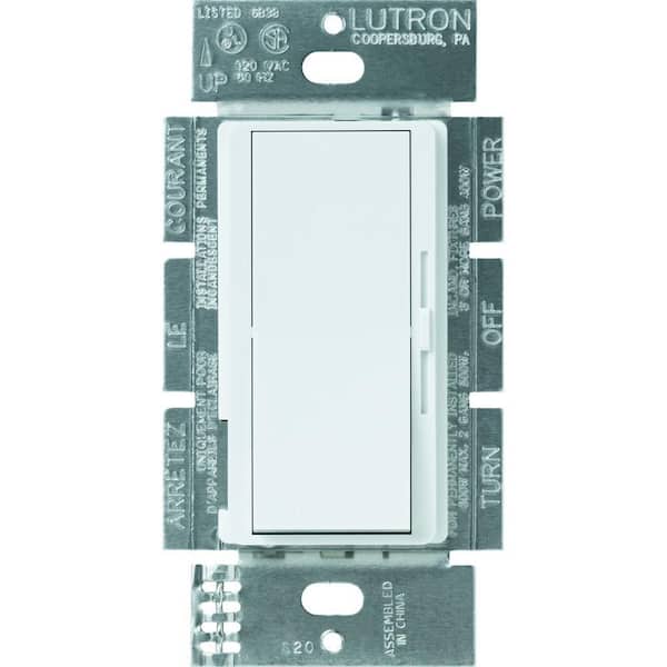 Lutron Diva Electronic Low Voltage Dimmer, Single-Pole, White-DVELV-300PH-WH - The Home Depot