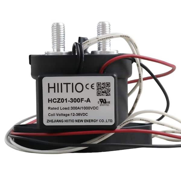 300A 1000VDC High Power DC Contactor UL Certified, SPST-NO Epoxy-Sealed Relay, 12-72-Volt Coil for Industrial DC Systems