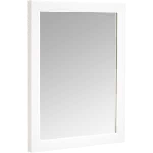 16 in. x 20 in. Rectangular Wall Mounted White Framed Mirror with Standard Trim
