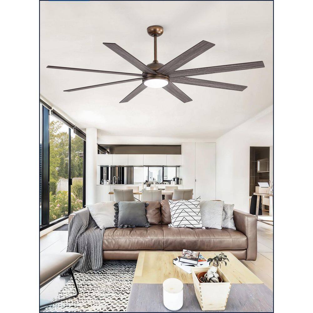 72 in.Brown Ceiling Fan with Light and Remote, Indoor for Living Room 6 Speeds,DC Motor Standard DownrodandAngled Mount price history on PriceWatchPro
