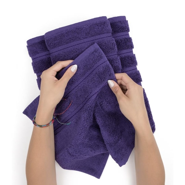 4 Piece Extra Large Bath Towel Set - 35x70 - Purple - Super Highly  Absorbent