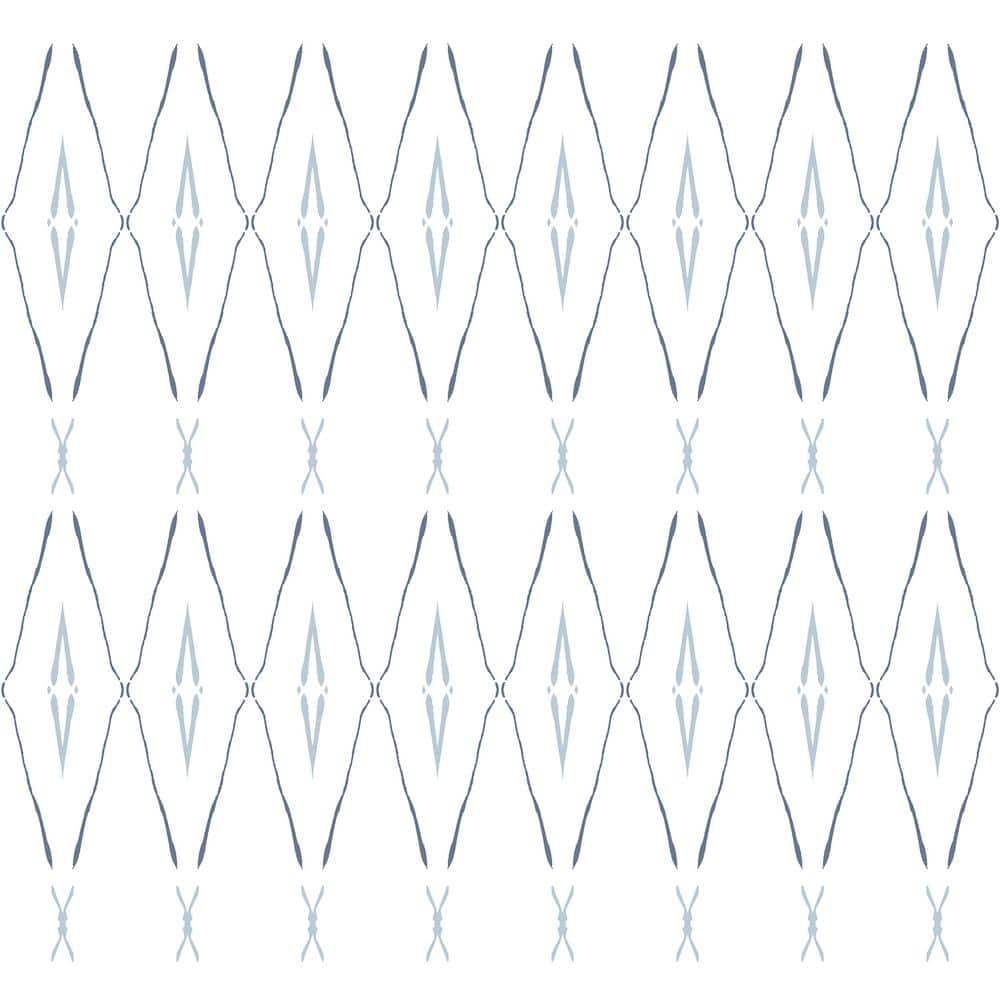 Artifact Silhouettes Indigo Matte Grass Cloth Non-Pasted Wallpaper