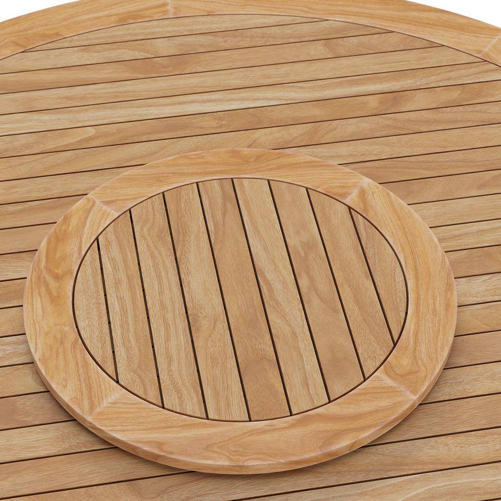Wellspring 63" Natural Teak Wood Outdoor Dining Table